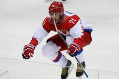 Rusko - Finsko: Ilja Kovalčuk slaví gól na 1:0