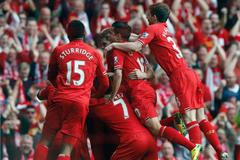 Radost fotbalistů Liverpoolu