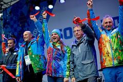 Jelena Isinbajevová slavnostně zahajuje provoz olympijské vesnice v Soči