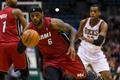 LeBron James z Miami proniká obranou Milwaukee