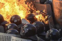 Ukrajina - protesty - 18. 2. - oříznuto jen pro galerii