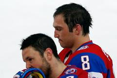 Hokej, MS 2013, USA - Rusko: smutní Ilja Kovalčuk a Alexander Ovečkin