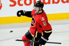 Ladislav Šmíd (NHL, Calgary, gól, radost)