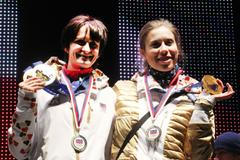 Letná, přivítání olympioniků ze Soči: Martina Sáblíková a Eva Sámková