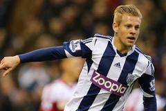 Matěj Vydra v dresu West Bromwich Albion