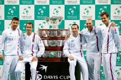 Český tým před finále Davis Cupu 2013