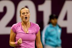 Petra Kvitová na turnaji v Dauhá