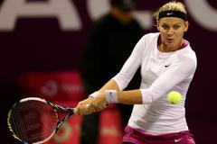 Lucie Šafářová na turnaji v Dauhá