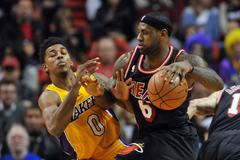 Miami - LA Lakers (Nick Young, LeBron James)
