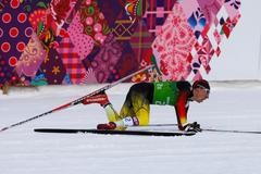 Soči 2014, tým sprint: Tim Tscharnke (Německo) padá