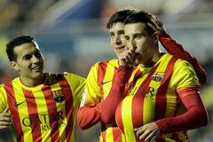 Barcelona slaví gól Tella