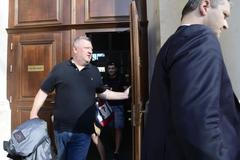 Ivo Rittig a jeho advokát Vlastimil Rampula u soudu