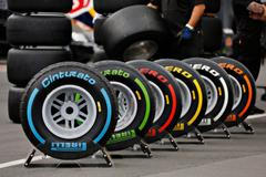 The full range of Formula One tyres of Italian official F1 t