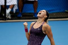 Lucie Šafářová na turnaji v Sydney 2014