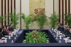 Delegáti Tchaj-wanu a Číny na jednání