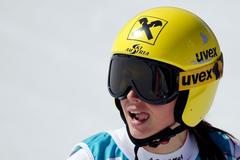 Vítězka světového poháru 2013/14 Anna Fenningerová v Lenzerheide