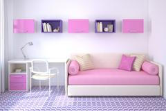 GALERIE - růžová v interiéru