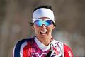 Norka Björgenová po vítězství ve skiatlonu na OH v Soči 2014