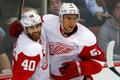 Zetterberg a Filppula slaví gól Detroitu