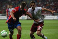 Fotbal, GL, Plzeň - Sparta: Tomáš Wágner - Mario Holek