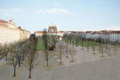 Náměstí Jiřího z Poděbrad projekce