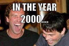 Petr Nedvěd a Jaromír Jágr s vodkou - koláž