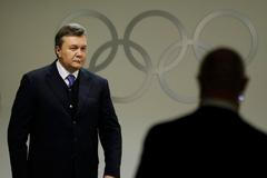 Viktor Janukovyč ještě coby prezident Ukrajiny na olympiádě v Soči.