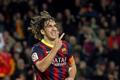 Carles Puyol slaví branku v síti Almeríi