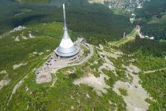 Ještěd - letecký pohled