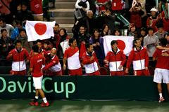 Davis Cup: Kei Nišikori a Jasutaka Učijama