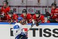 Finland's Teravainen celebrates in front of Canada's bench after scoring on a penalty shot during the third period of their IIHF World Junior Championship ice hockey game in Malmo