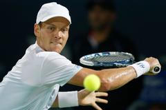 Tomáš Berdych na turnaji v Dubaji 2014