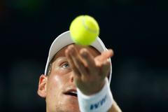 Tomáš Berdych na turnaji v Dubaji 2014