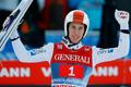 Austria's Diethart celebrates after winning the second jumping of the four-hills tournament in Garmisch-Partenkirchen