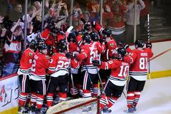 Radost hráčů Chicaga