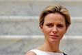 File photo of Princess Charlene of Monaco waiting for the arrival of guests in the main courtyard of the Monaco Palace