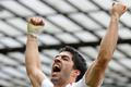Liverpool's Suarez celebrates his goal against Manchester United during their English Premier League soccer match in Manchester