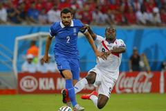 MS 2014, Kostarika-Řecko: Joel Campbell - Giannis Maniatis