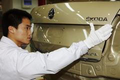 Výroba vozů Škoda v čínském Ningbo