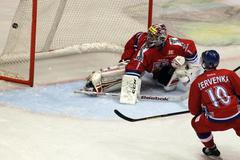 Hokej, EHT, Česko - Rusko: Jakub Kovář a Roman Červenka