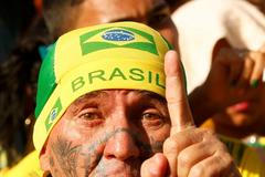MS 2014, Brazílie-Chorvatsko: brazilský fanoušek