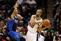 NBA: Playoffs-Dallas Mavericks at San Antonio Spurs (Parker, Marion)