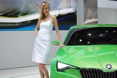 Modelky na Autosalonu v Ženevě