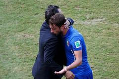 MS 2014, Uruguay-Itálie:Cesare Prandelli a Claudio Marchisio