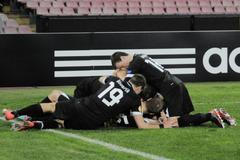 Fotbal, Evropská liga Neapol - Viktoria Plzeň: radost Plzně