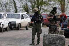 Ozbrojenec na místě střetu u Slavjansku