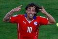Jorge Valvidia slaví branku Chile na MS 2014