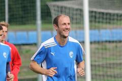 Roman Hubník na tréninku Viktorie