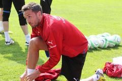 Trénink fotbalové reprezentace před utkáním kvalifikace MS 2014 s Itálií