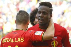 Mirallas a Origi slaví gól na MS ve fotbale 2014